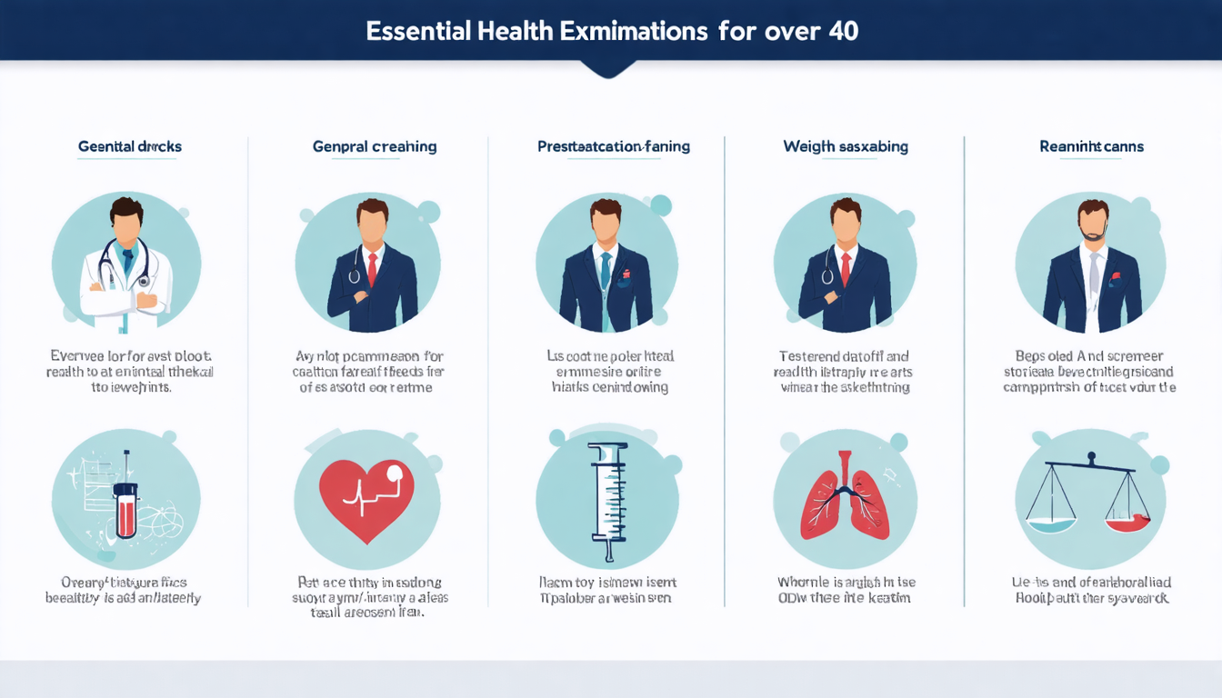 découvrez les examens de santé essentiels pour les hommes de plus de 40 ans afin de prévenir les maladies et maintenir une bonne forme physique.
